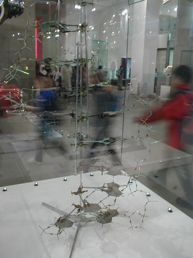 Crick and Watson’s DNA molecular model, 1953, Wikimedia Commons
