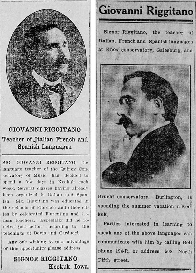 The Daily Gate City; 24 Nov 1908, pg. 3 (Newspapers.com) & The Daily Gate City; 10 Jul 1910, pg. 3 (Newspapers.com) 