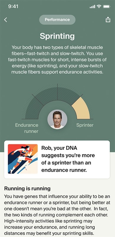 Rob Lowe's Sprinting Genetic Trait
