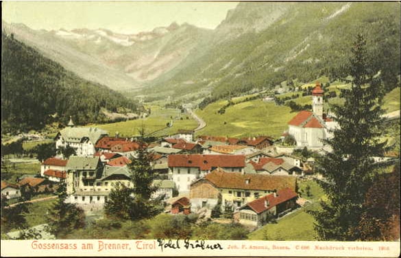 Gossensass am Brenner, Tirol; Italy Historical Postcards