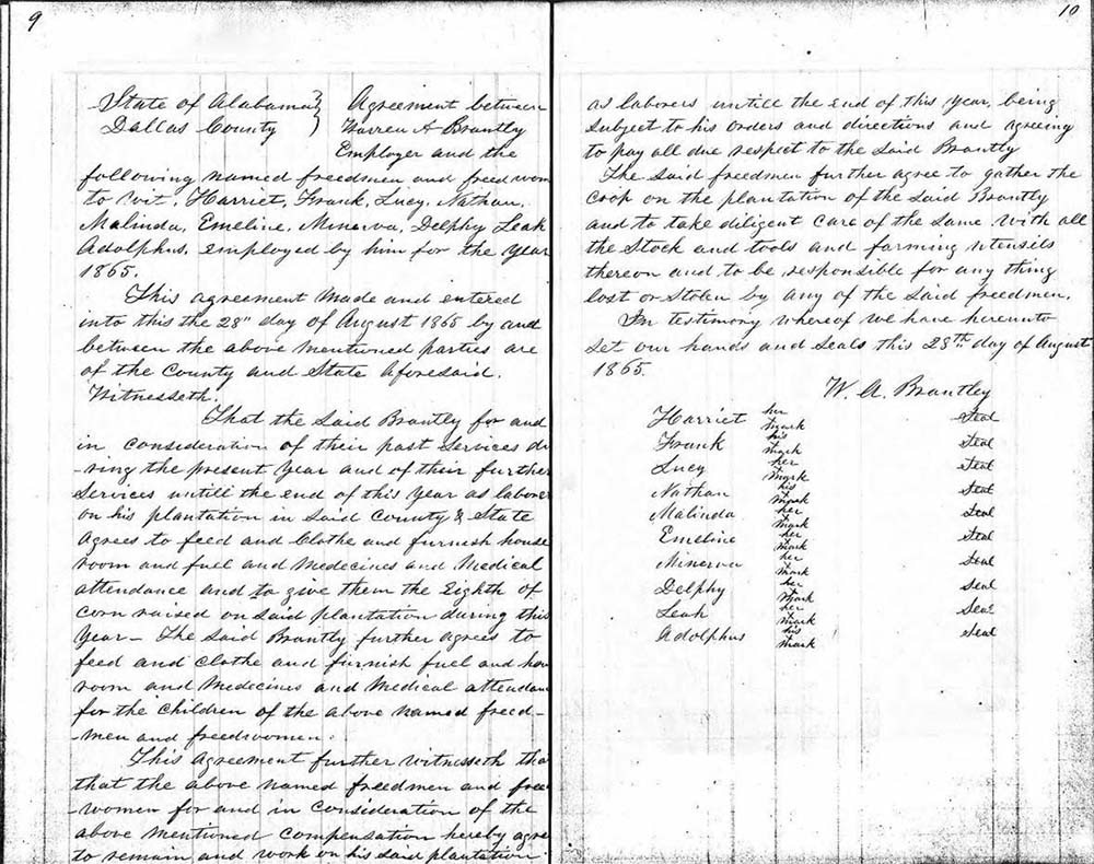Dallas County, Alabama, labor contract