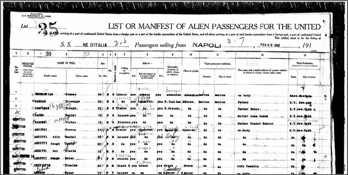 Source:  New York, U.S., Arriving Passenger and Crew Lists (including Castle Garden and Ellis Island), 1820-1957, Ancestry.