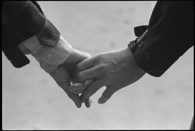 Two people holding hands, 1970, Library of Congress