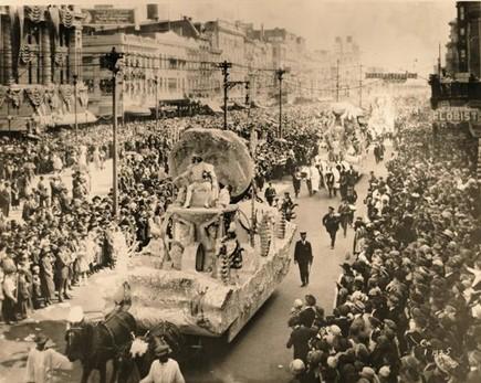 New Orleans Mardi Gras Parade, 1925, Wikimedia Commons