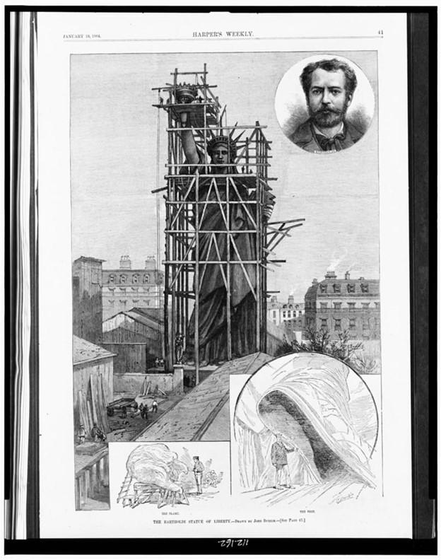 Construction of the Statue of Liberty, 1884, Library of Congress