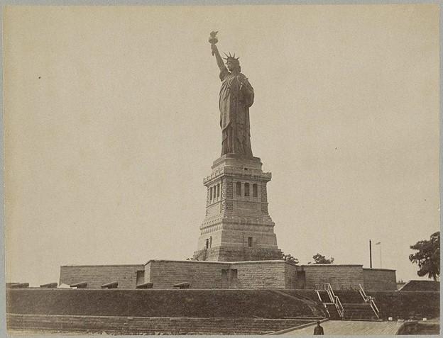 Statue of Liberty on Bedloe's Island (Liberty Island), 1886, Wikimedia Commons