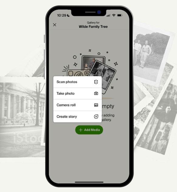 How to add photos in the Ancestry mobile app
