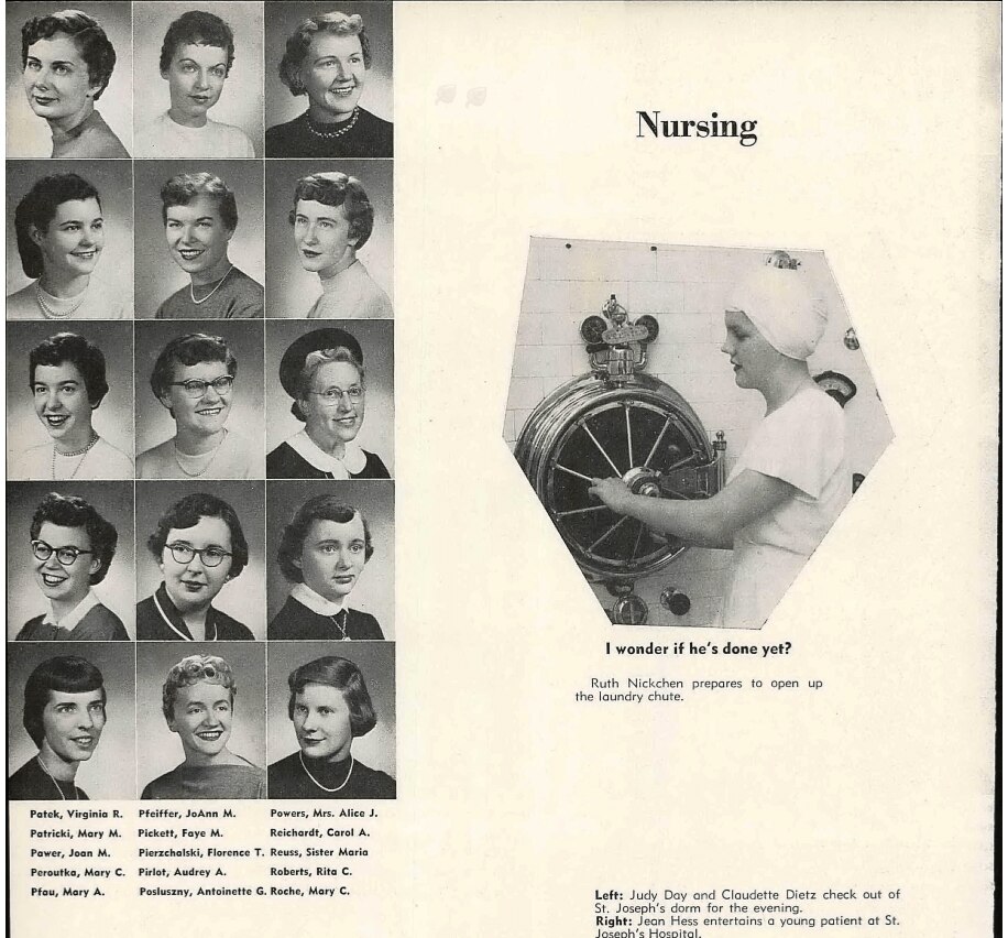 Yearbook page including the author's Grandmother.