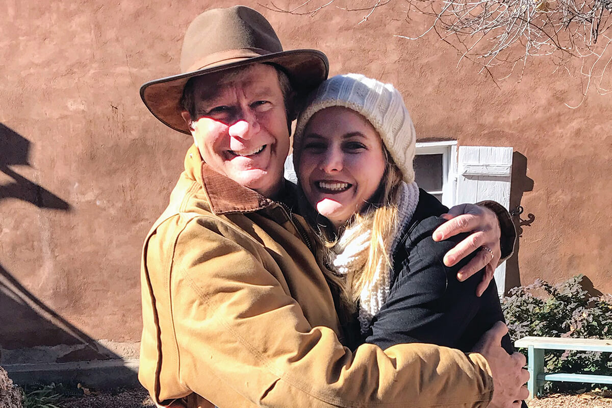 The author and her father.