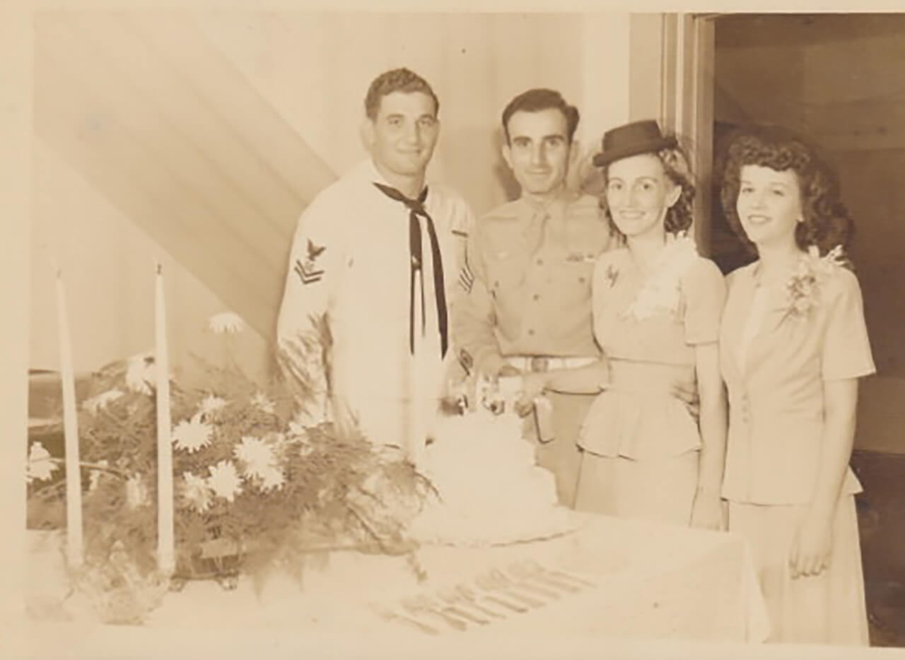 Ed and sis on wedding day.