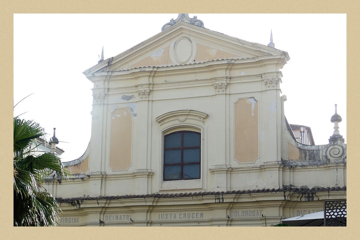 Facade of building in Salerno.