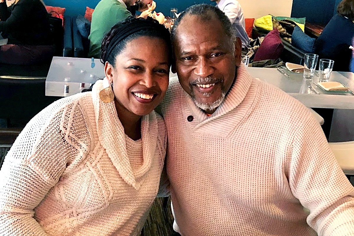 The author and her dad at the National Archives in D.C.