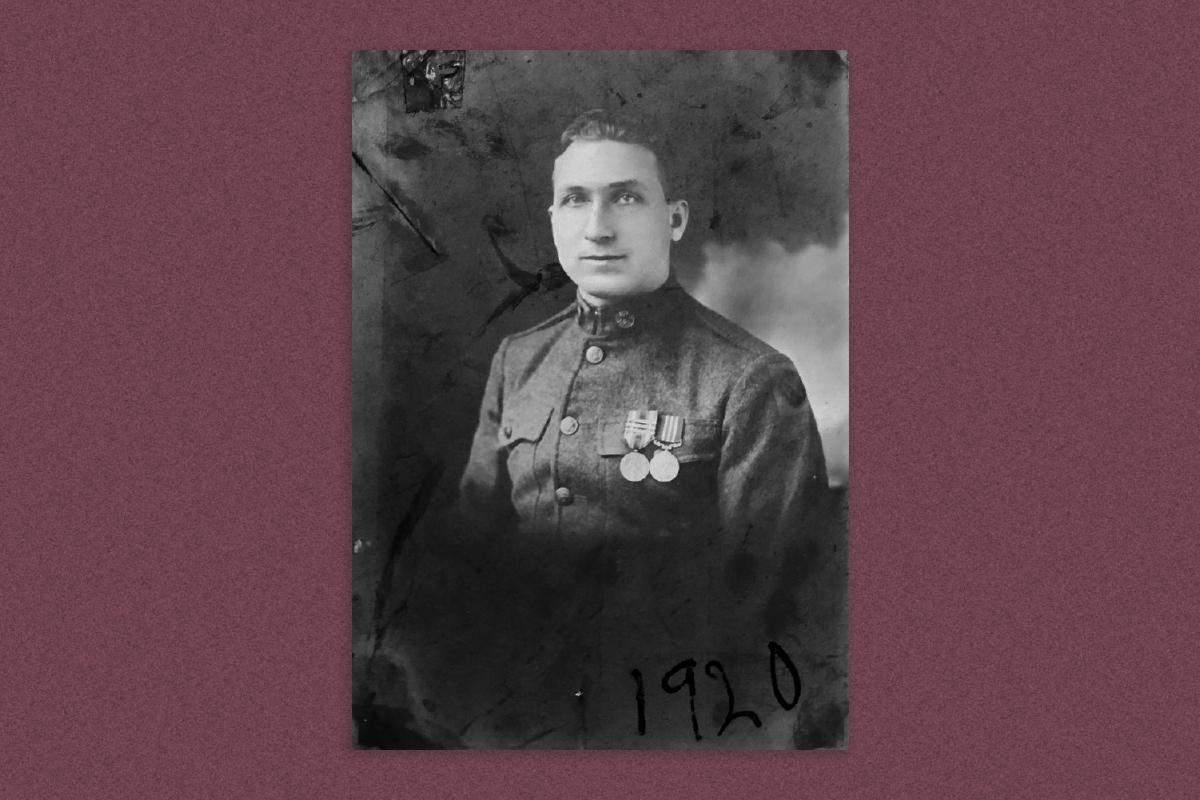 Portrait of Michael Valente in uniform