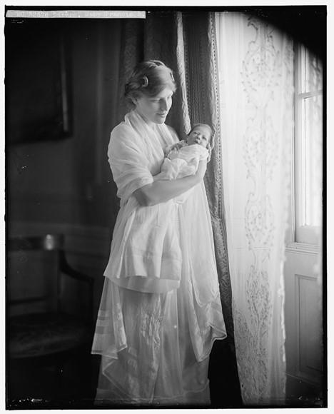 Francis Sayre, Jr., baby with mother