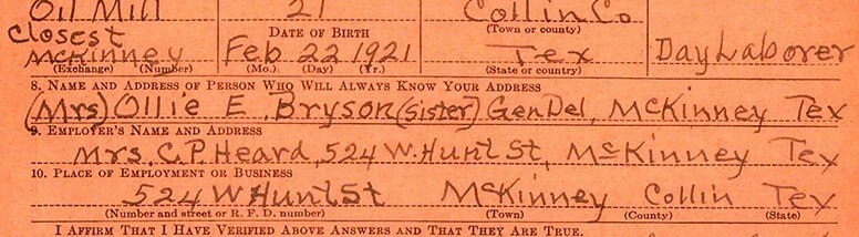 WWII second registration