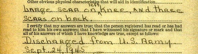 WWII draft registration