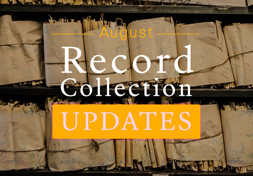 New August 2026 Record Collections Added & Updated