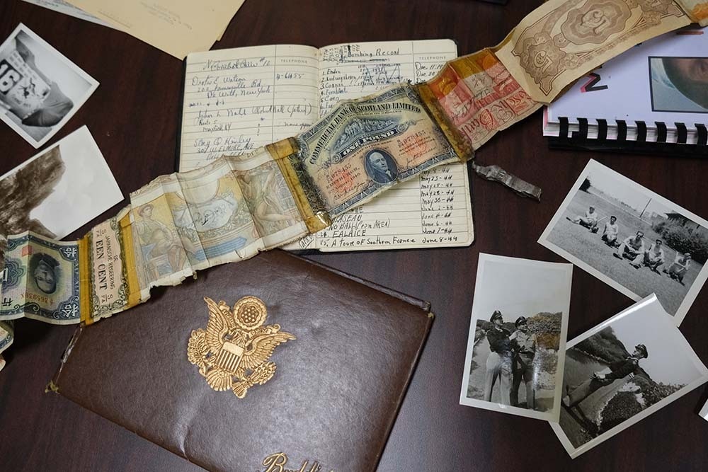 Wartime artifacts from the B-17 crew - Photo by Katherine Wylie