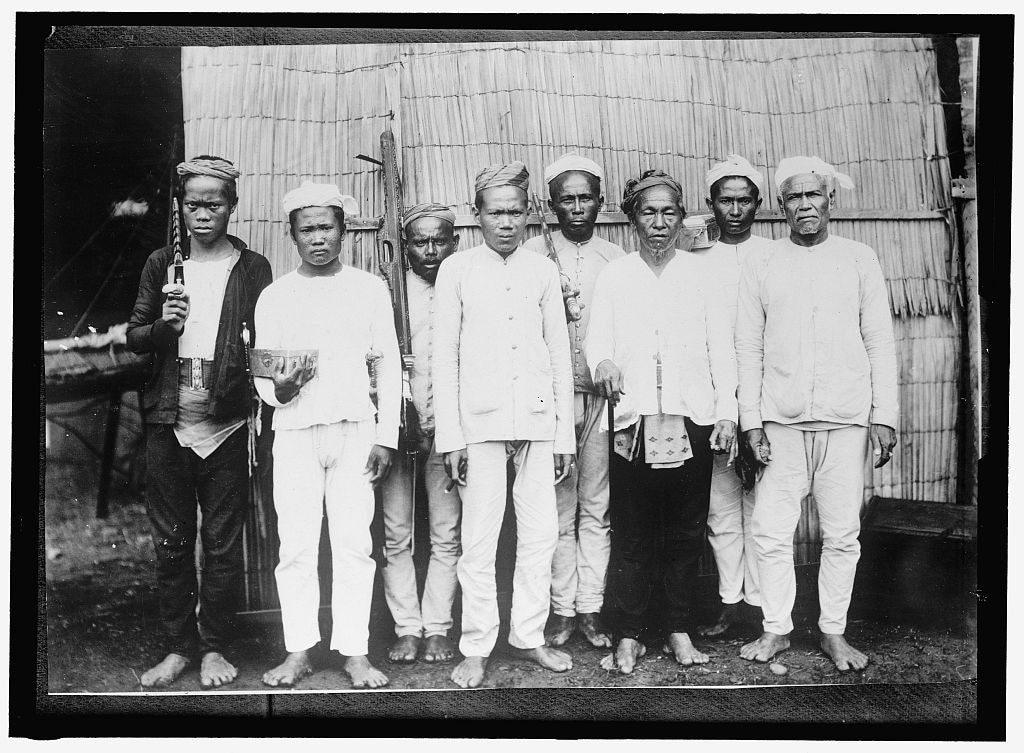 Moro Datu and His Followers, Philippines, 1913, Library of Congress