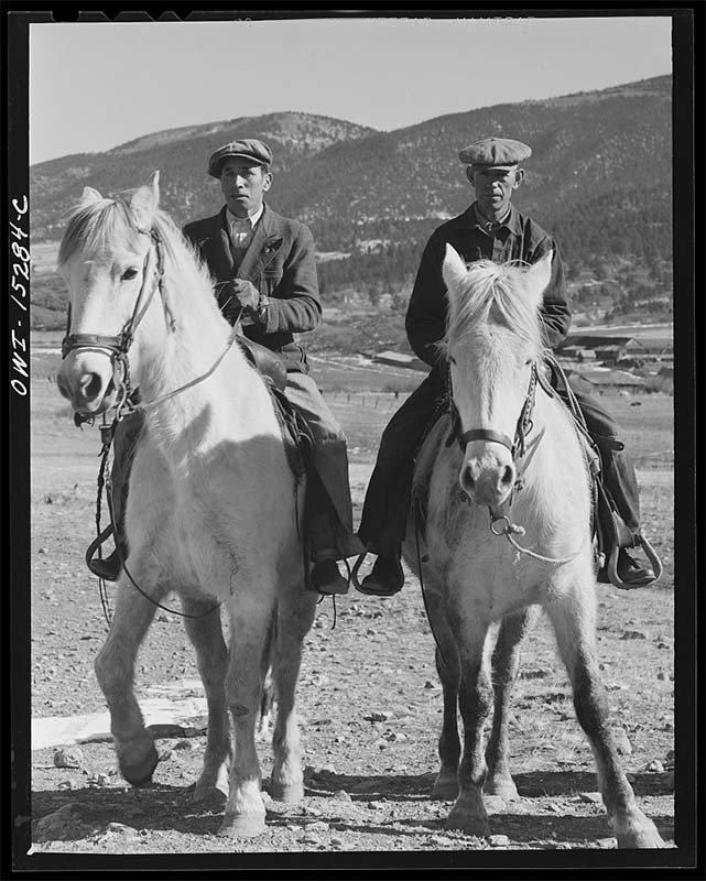 Chacon, Mora County, New Mexico. Spanish American ranchers, 1943, Library of Congress