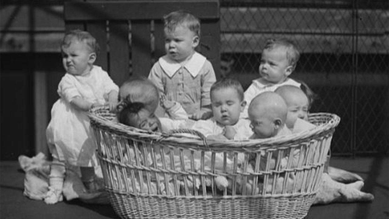 Babies in a basket, 1923, Library of Congress