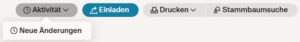 Stammbaum Änderungen