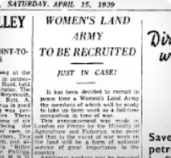Womens Land Army Newspaper