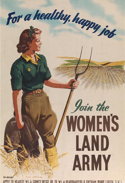 Women's Land Army recruitment poster