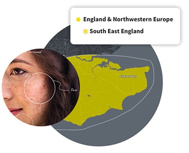 Ethnicity results and map